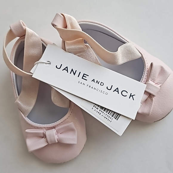 Janie and Jack Pink Baby Shoes - Picture 2 of 3